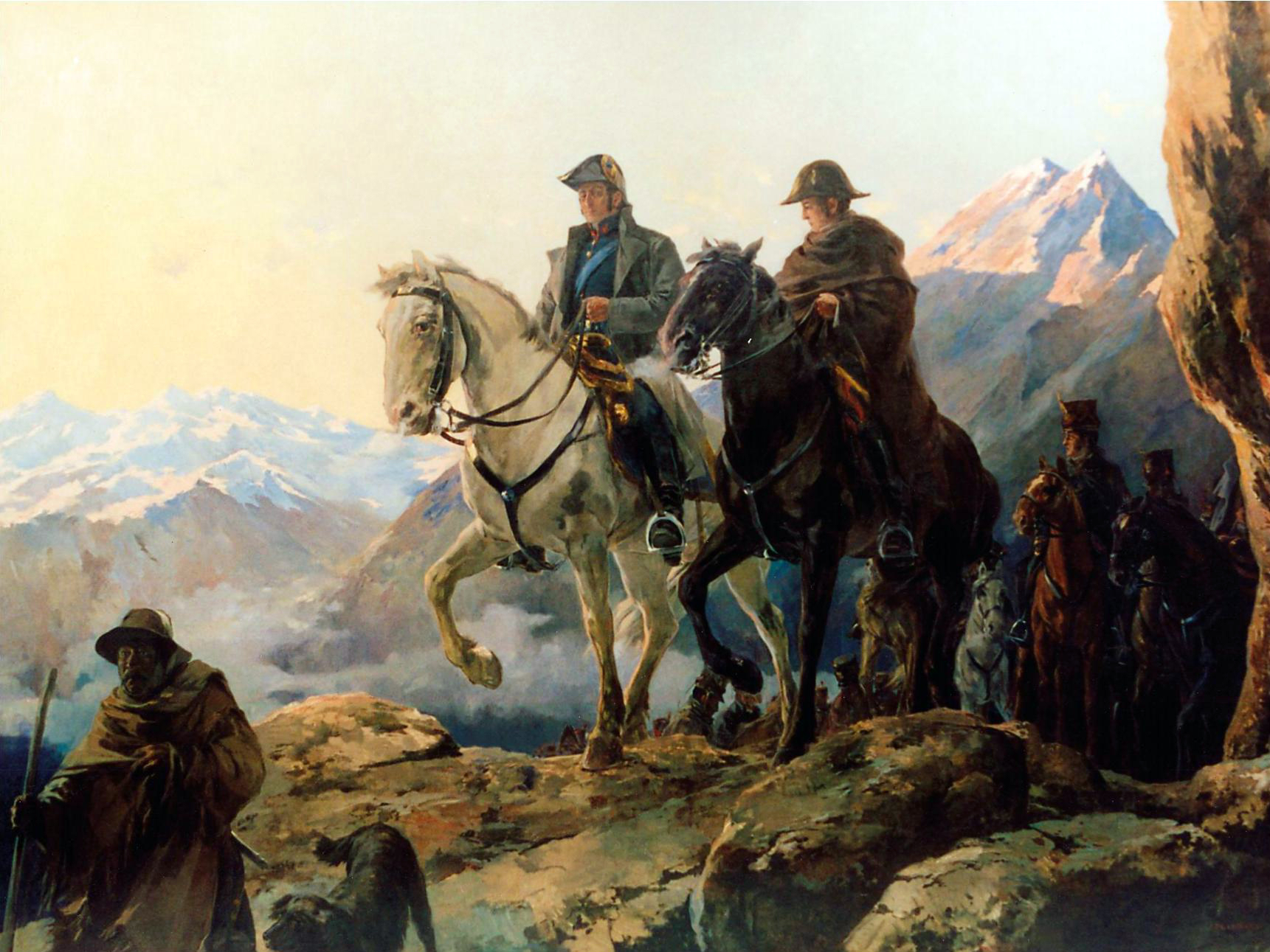 Representación del cruce de los Andes por el general José de San Martín