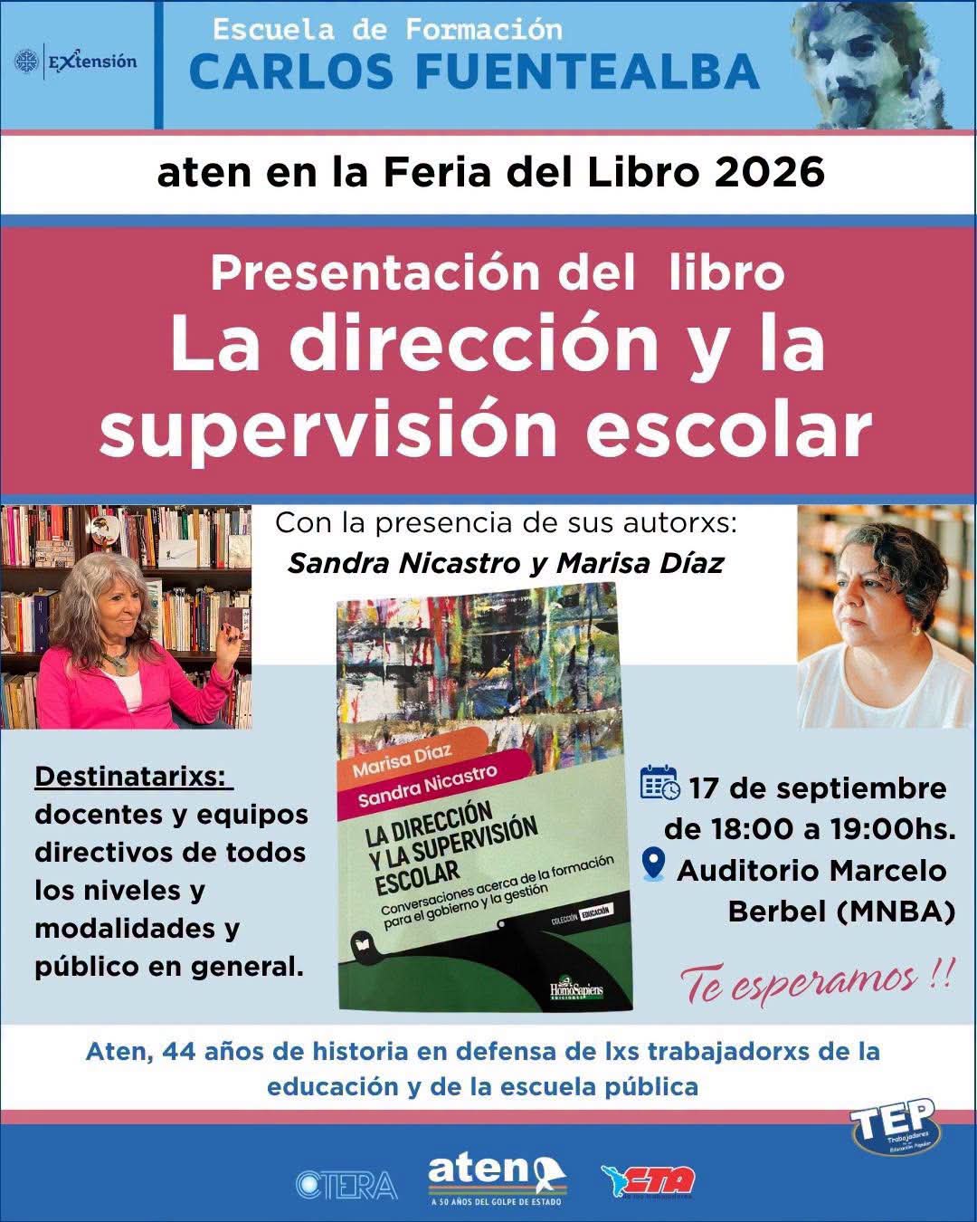 Presentación del libro La dirección y la supervisión escolar en la Feria del Libro de Neuquén