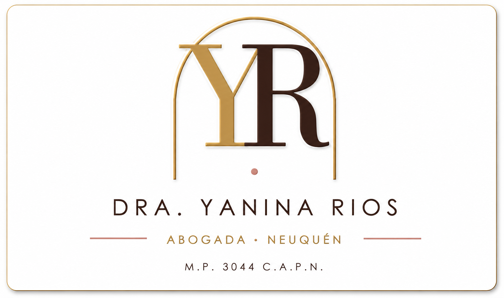 Publicidad de la Dra. Yanina Ríos, abogada