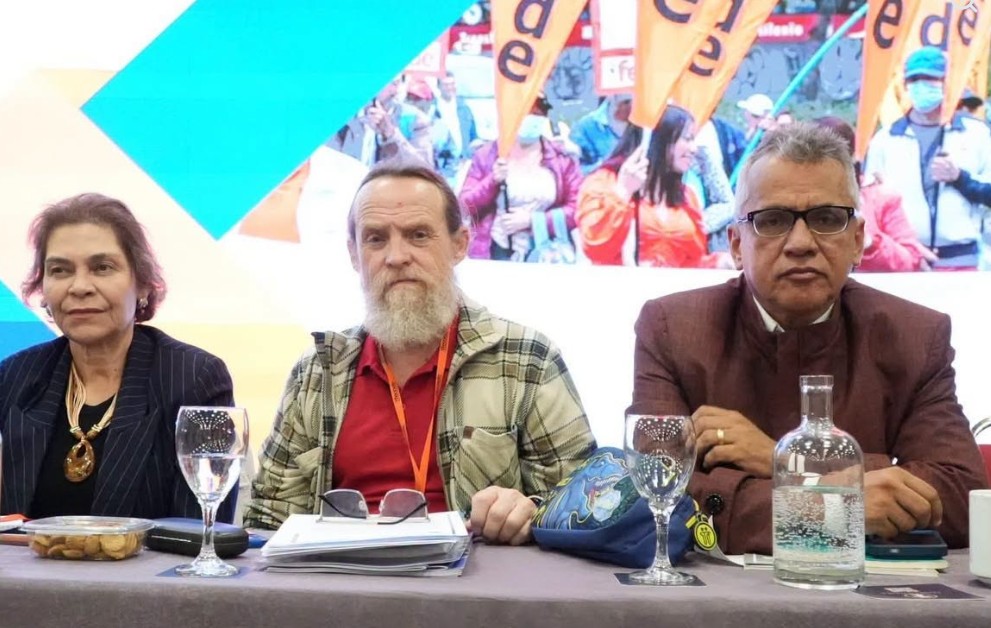 Marcelo Guagliardo durante el Congreso Nacional de FECODE en Bogotá.